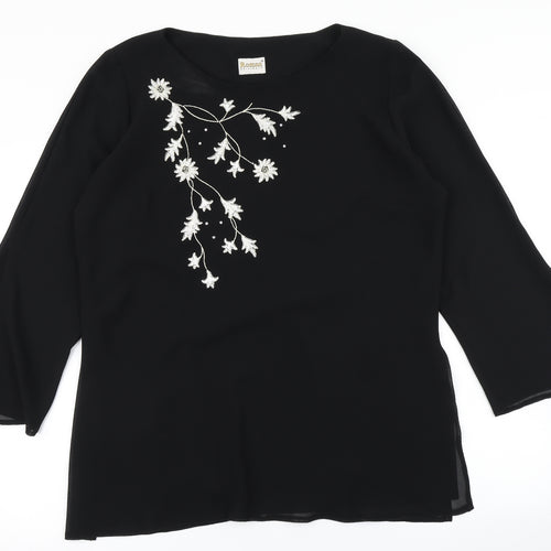 Roman Womens Black   Basic Blouse Size 18