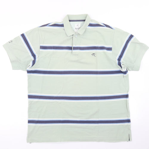 Kartel Mens Green Striped   Polo Size L