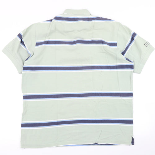 Kartel Mens Green Striped   Polo Size L