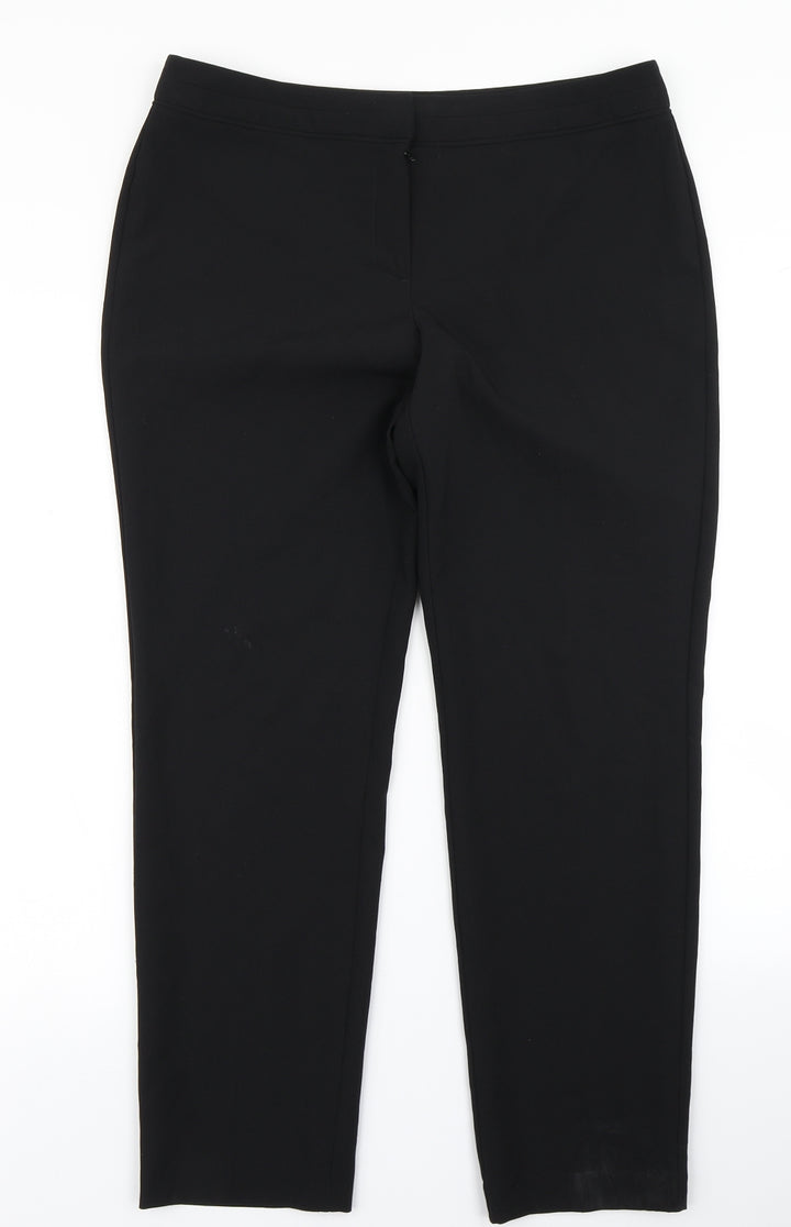 F&F Womens Black Dress Pants Trousers Size 12 L27 in