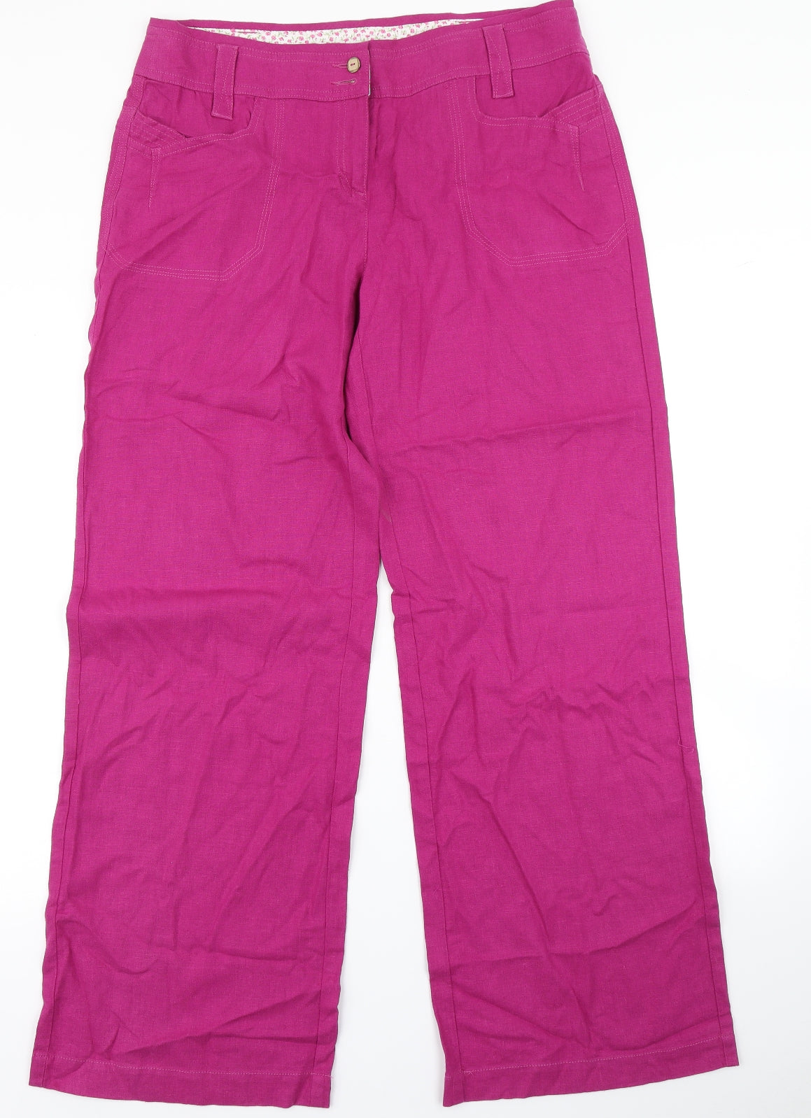 NEXT Womens Pink   Chino Trousers Size 14 L29 in