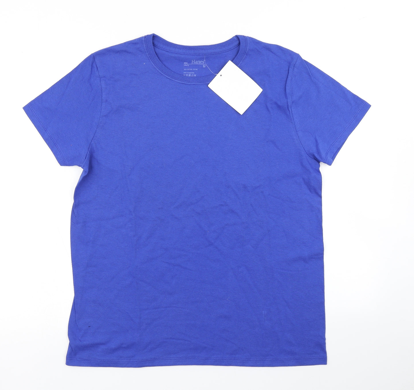 Hanes Womens Blue   Basic T-Shirt Size 12