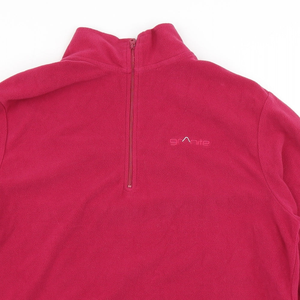 Granite Womens Pink  Fleece Pullover Sweatshirt Size L