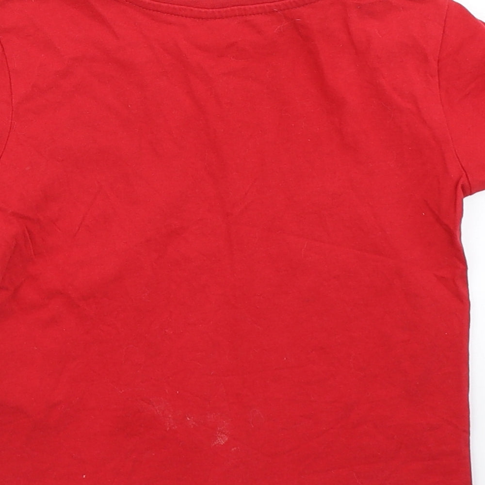Primark Boys Red   Basic T-Shirt Size 2-3 Years