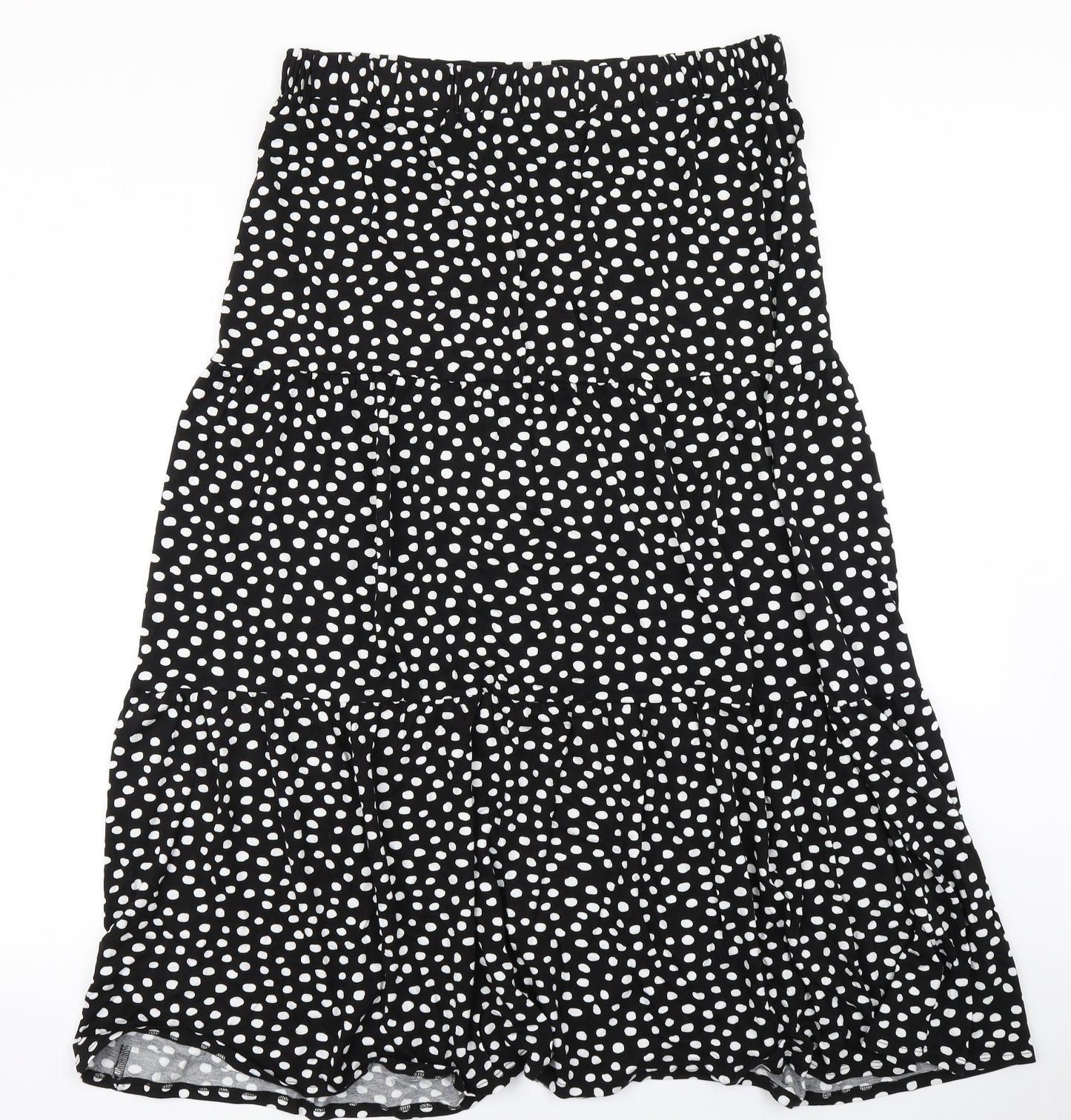 Wallis Womens Black Polka Dot  Maxi Skirt Size 16