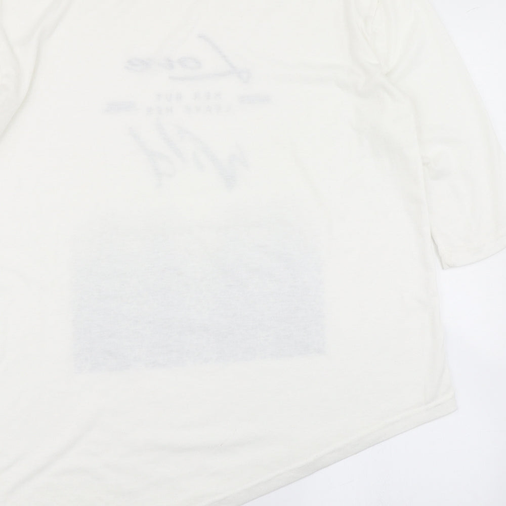 Lottie Womens White   Basic T-Shirt Size 12