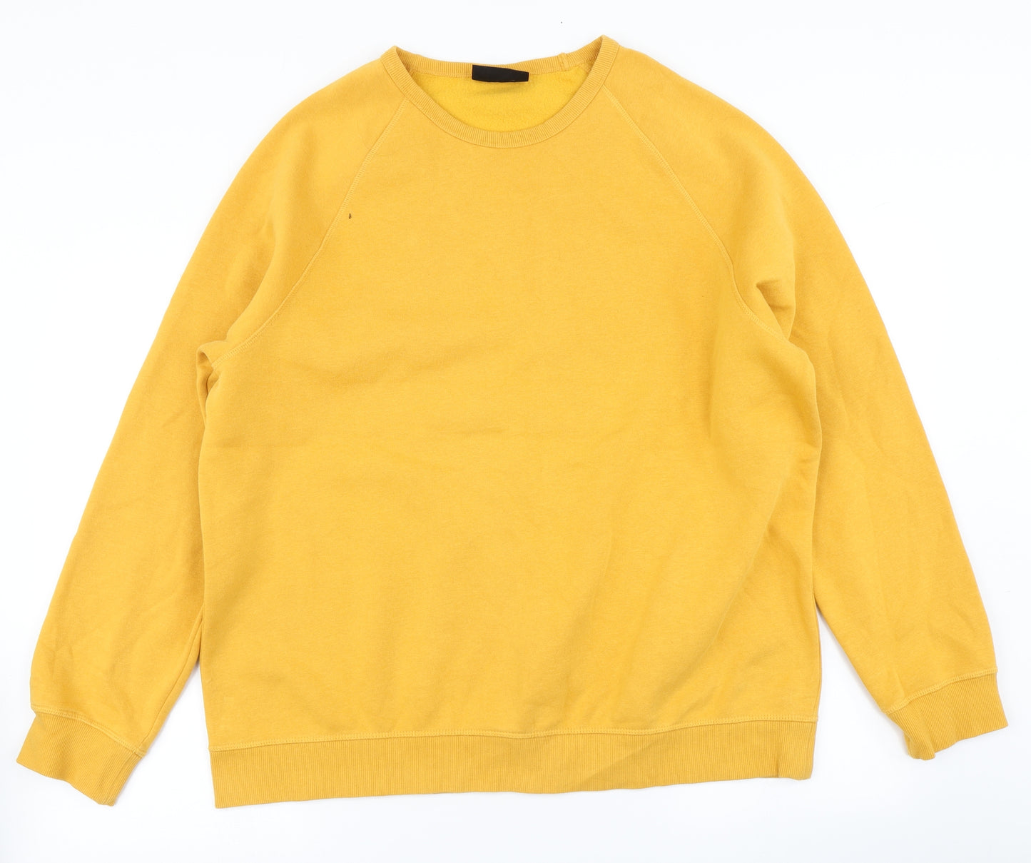 H&M Mens Yellow   Pullover Sweatshirt Size XL
