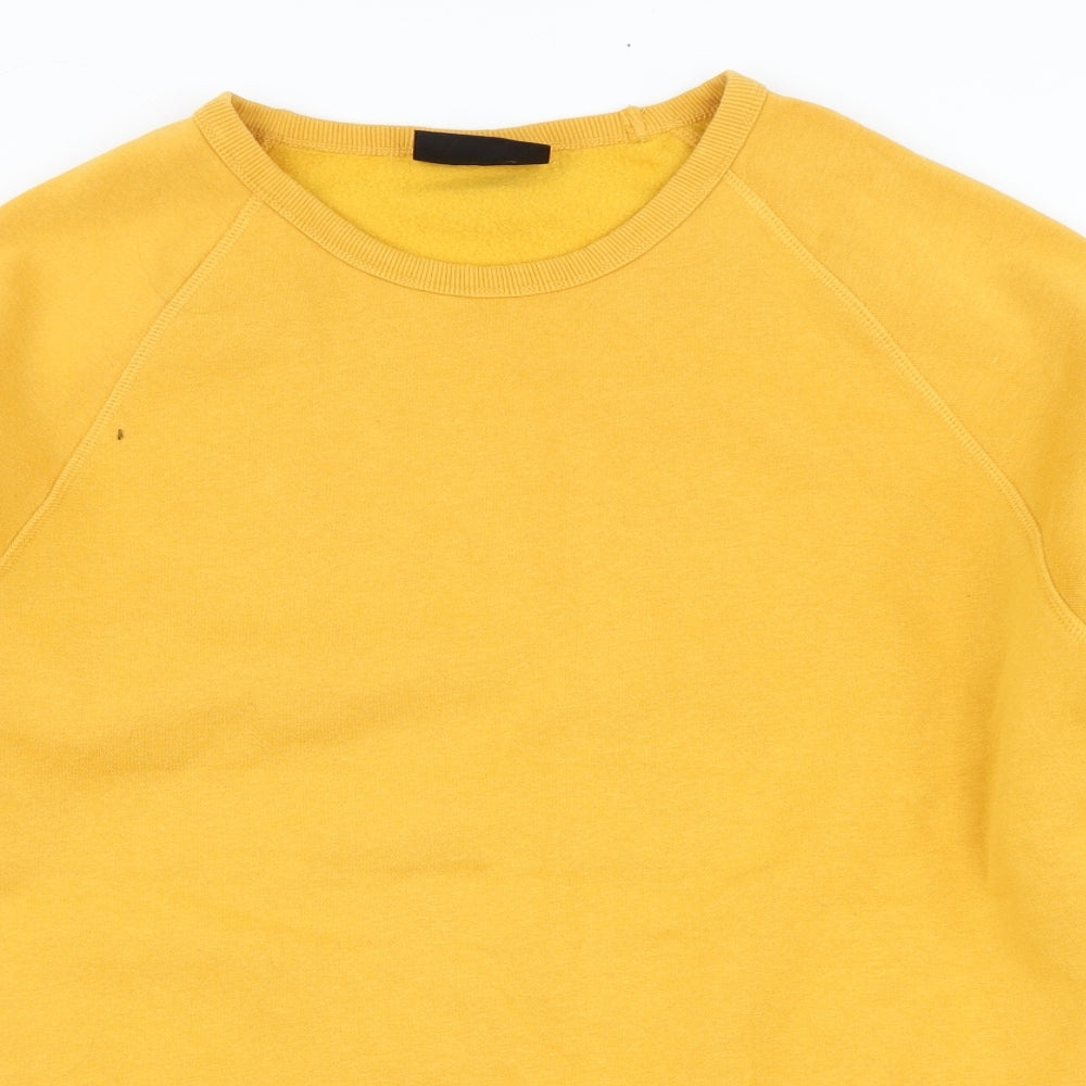 H&M Mens Yellow   Pullover Sweatshirt Size XL