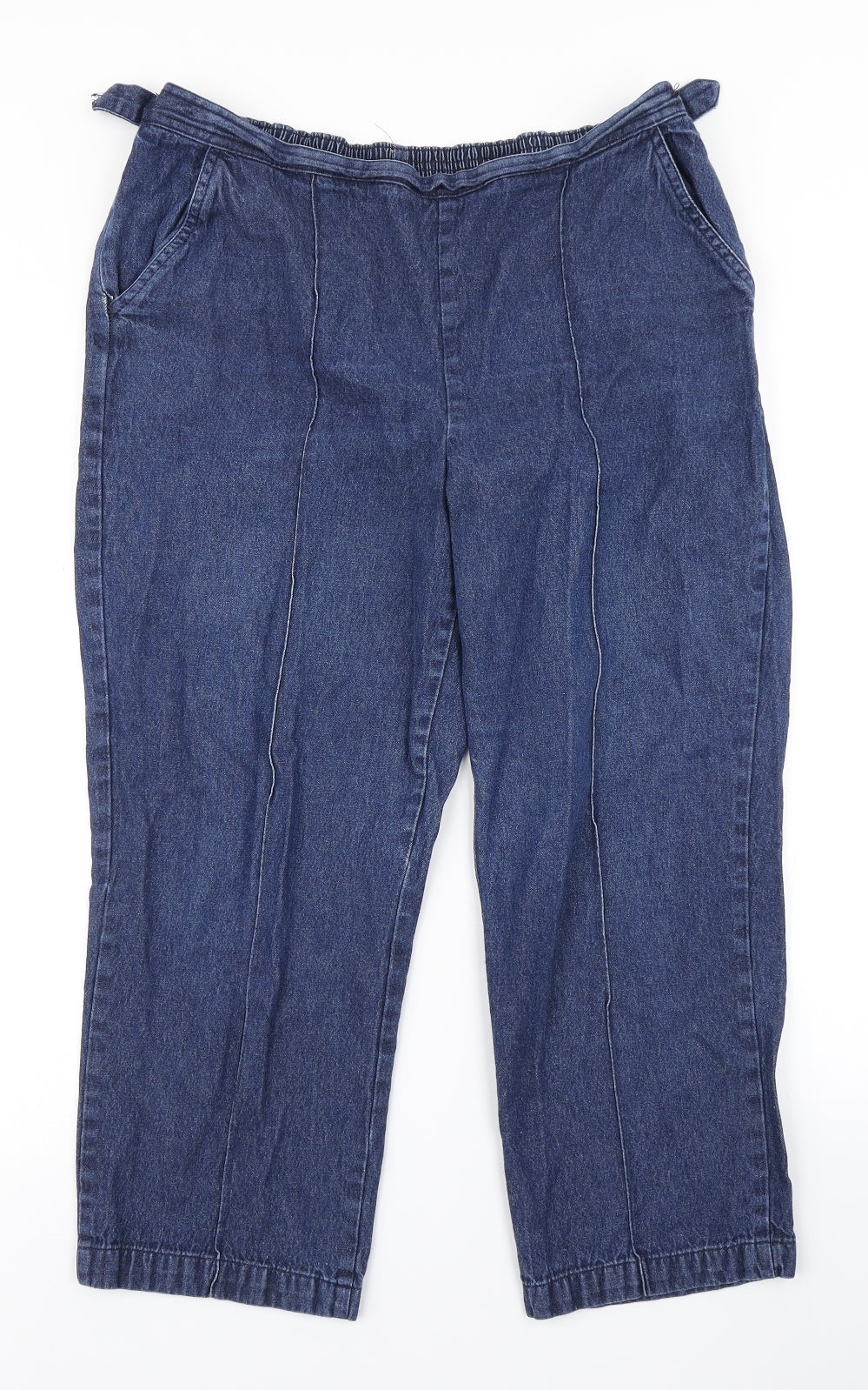 BM Womens Blue  Denim Cropped Jeans Size 16 L21 in