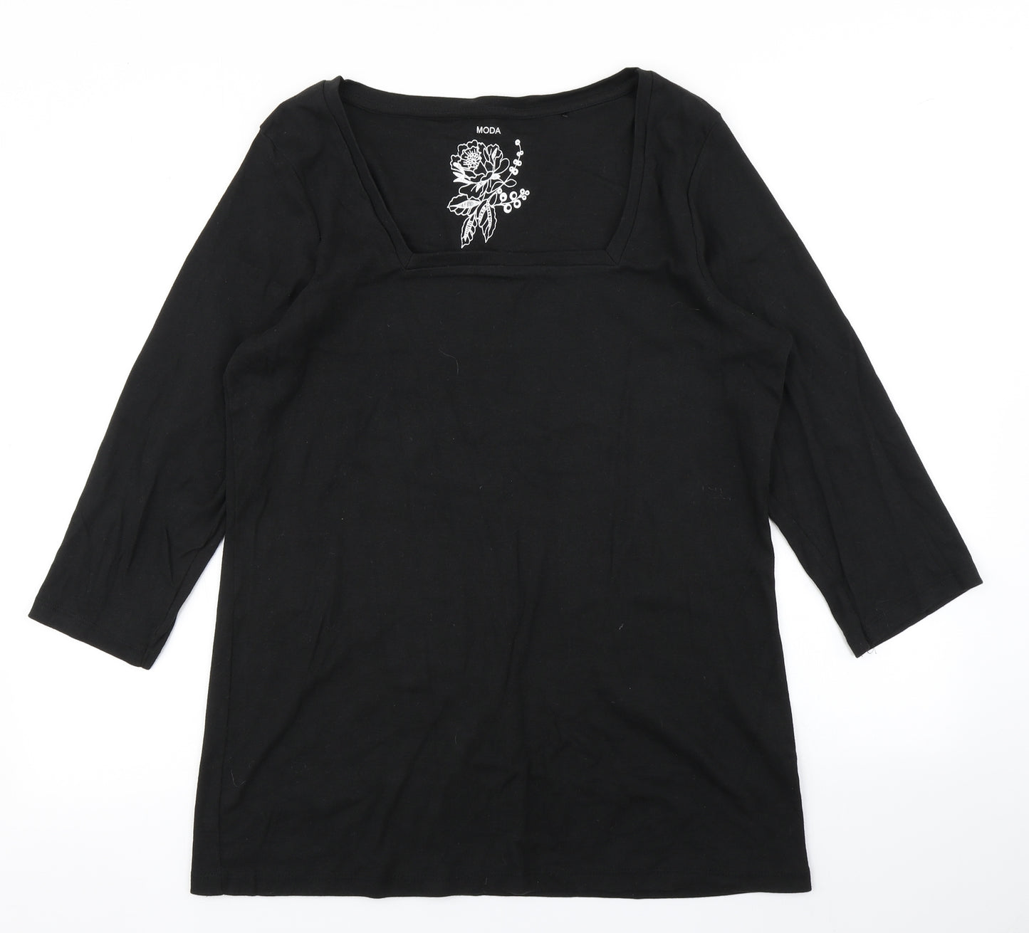 Moda Womens Black   Basic T-Shirt Size 20