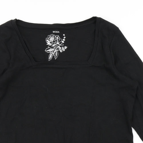 Moda Womens Black   Basic T-Shirt Size 20