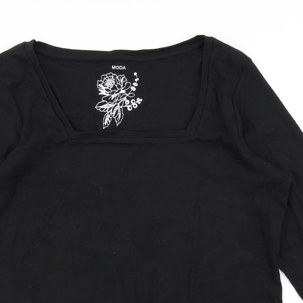 Moda Womens Black   Basic T-Shirt Size 20