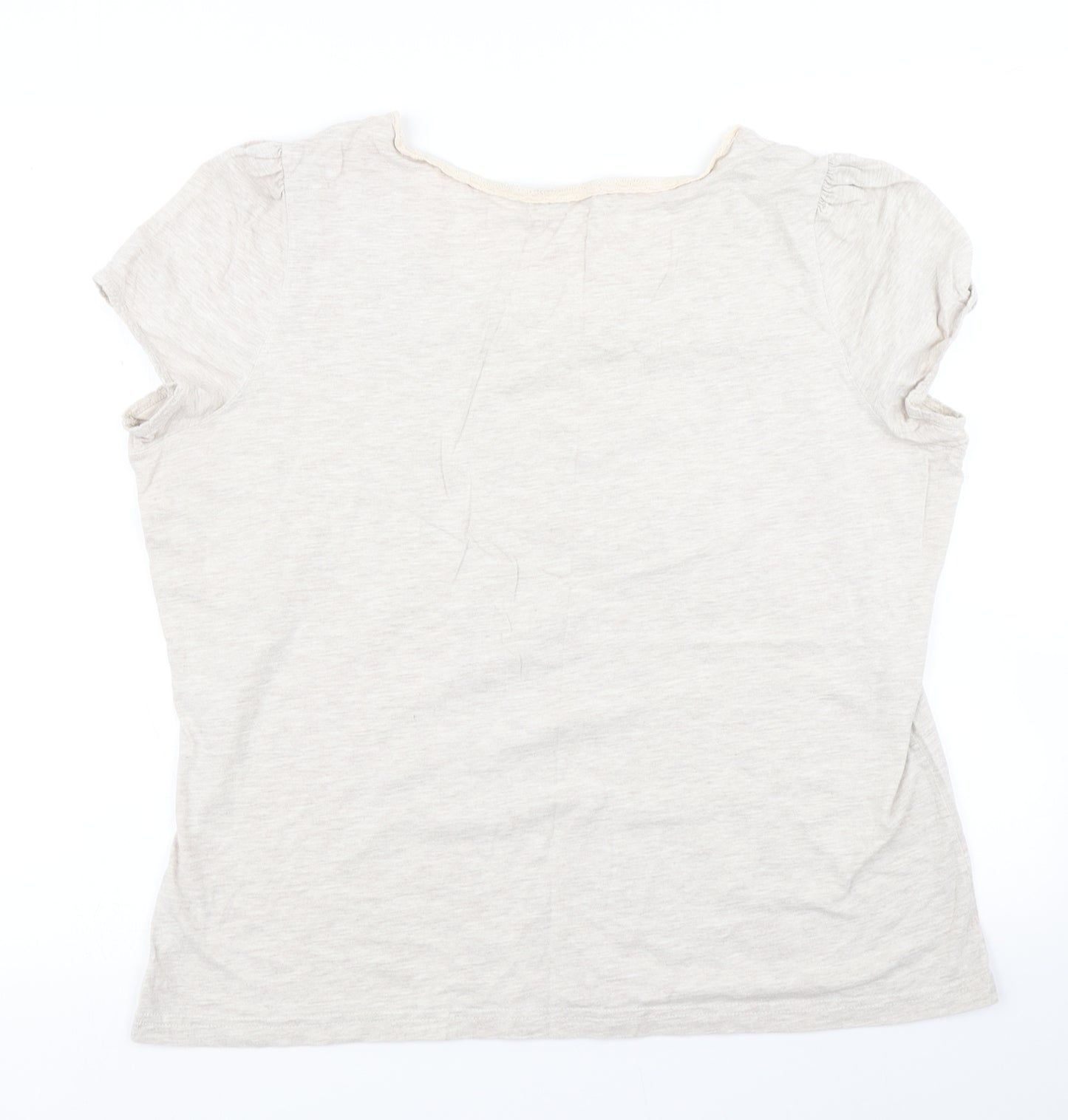 BM Womens Beige   Basic T-Shirt Size L