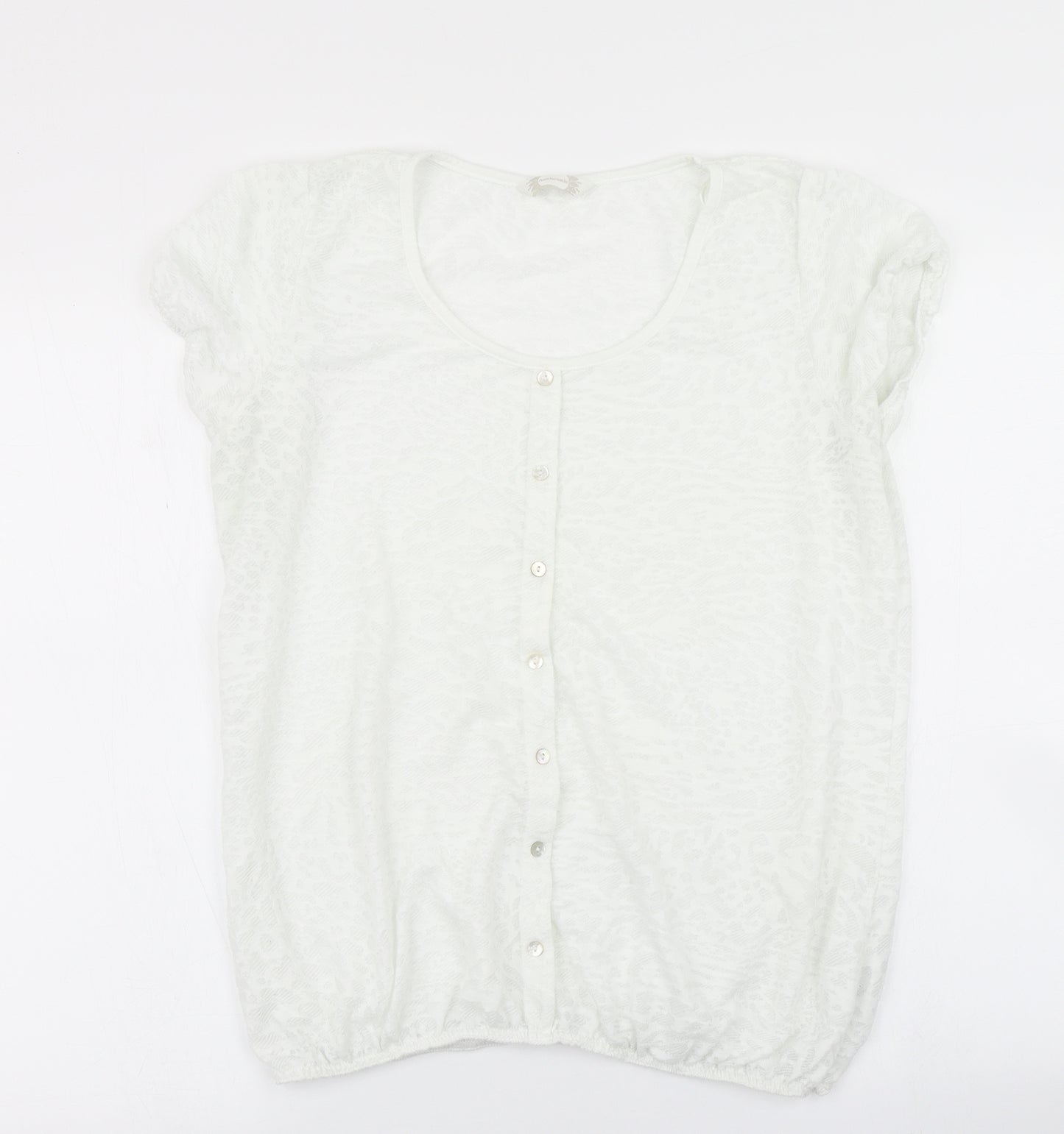 Authentic Womens White   Basic T-Shirt Size 14