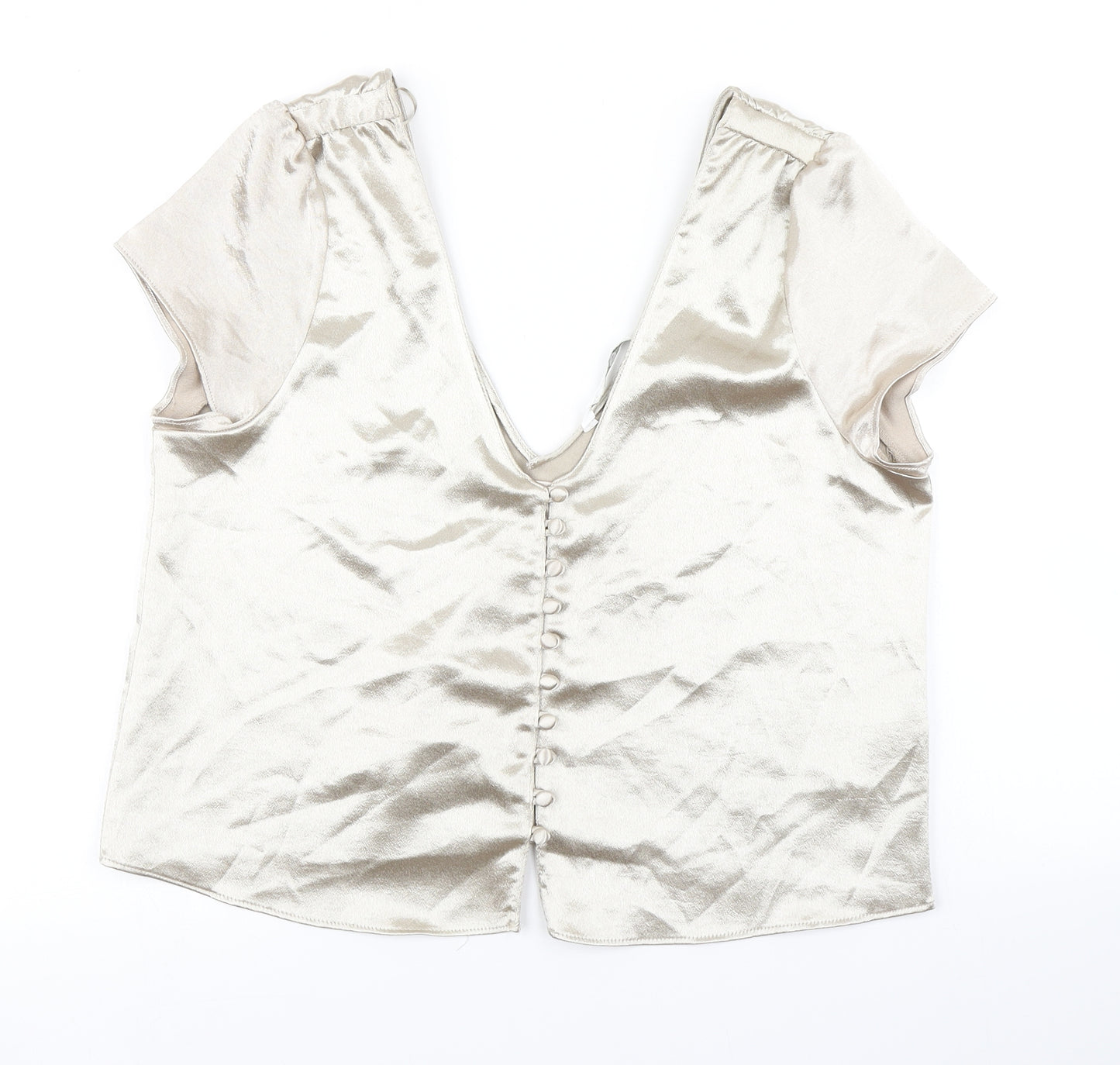 Zara Womens Gold   Basic Blouse Size L