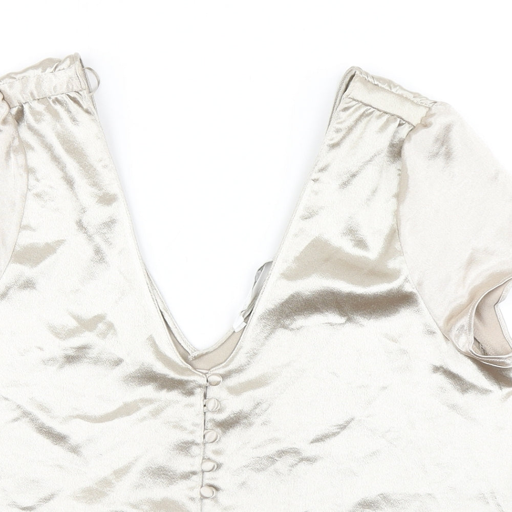 Zara Womens Gold   Basic Blouse Size L