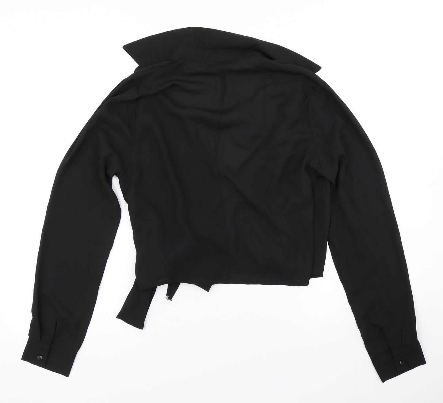 Missguided Womens Black   Wrap Blouse Size 12