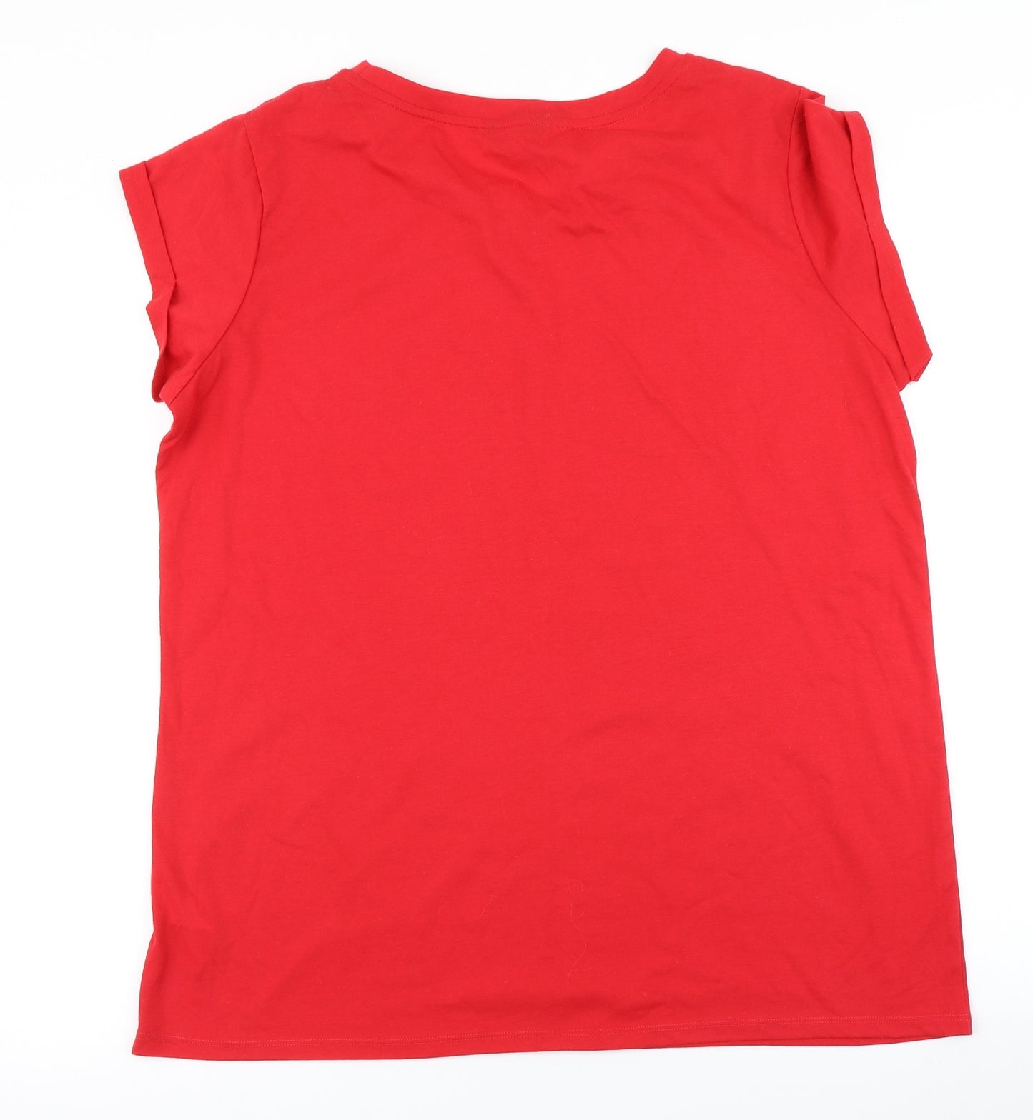 F&F Womens Red   Basic T-Shirt Size 18  - Christmas Tshirt