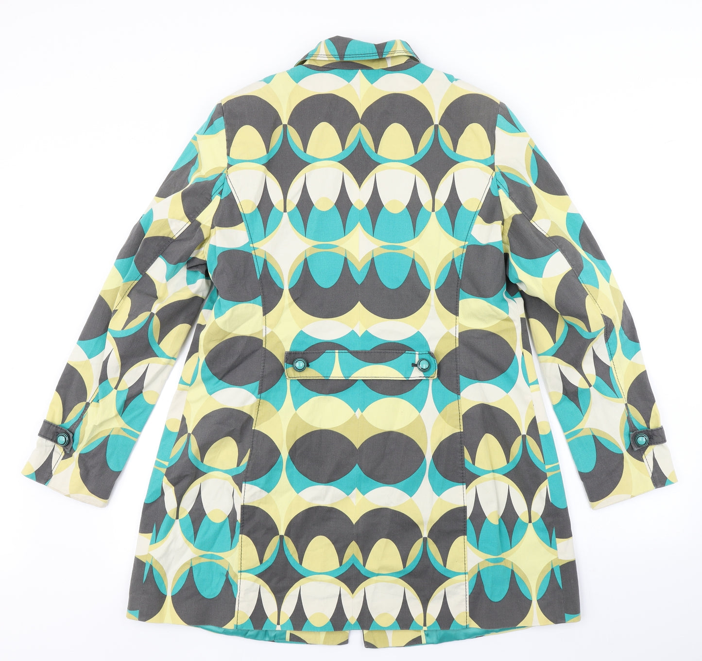 Per Una Womens Blue Polka Dot  Overcoat Coat Size 16