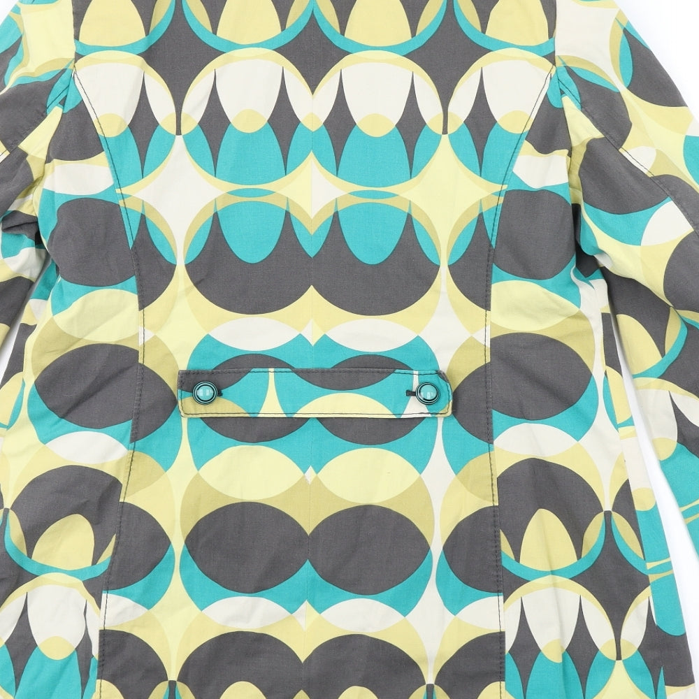 Per Una Womens Blue Polka Dot  Overcoat Coat Size 16