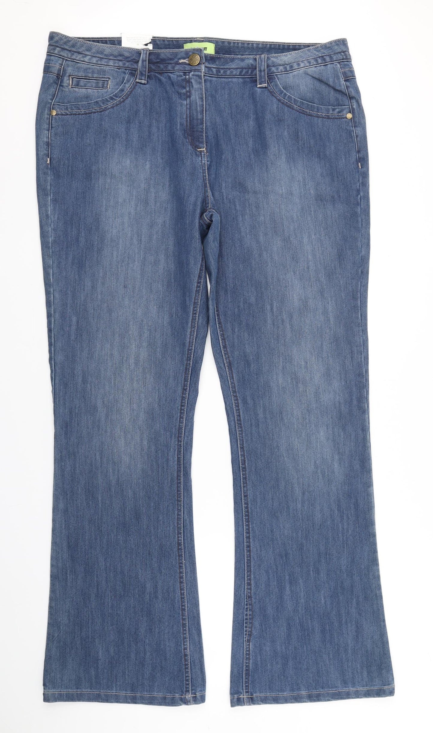 George Womens Blue  Denim Bootcut Jeans Size 18 L32 in