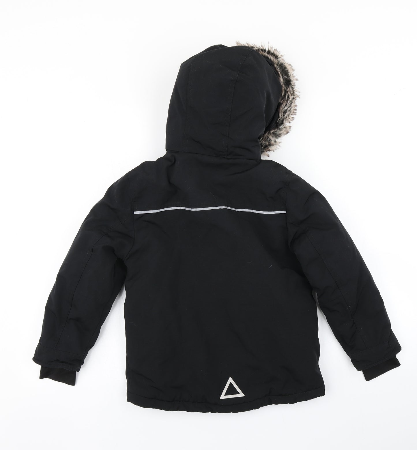 Nutmeg Boys Black   Parka Coat Size 6-7 Years