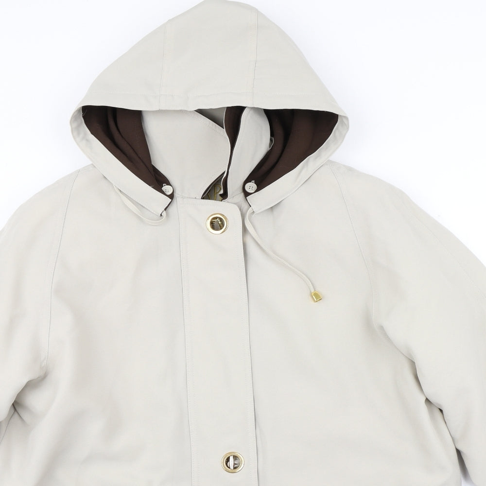 David Parry Womens Beige   Overcoat Coat Size 18