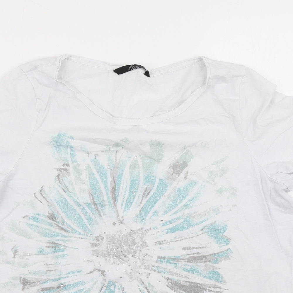 Bm Casual Womens White   Basic T-Shirt Size 16