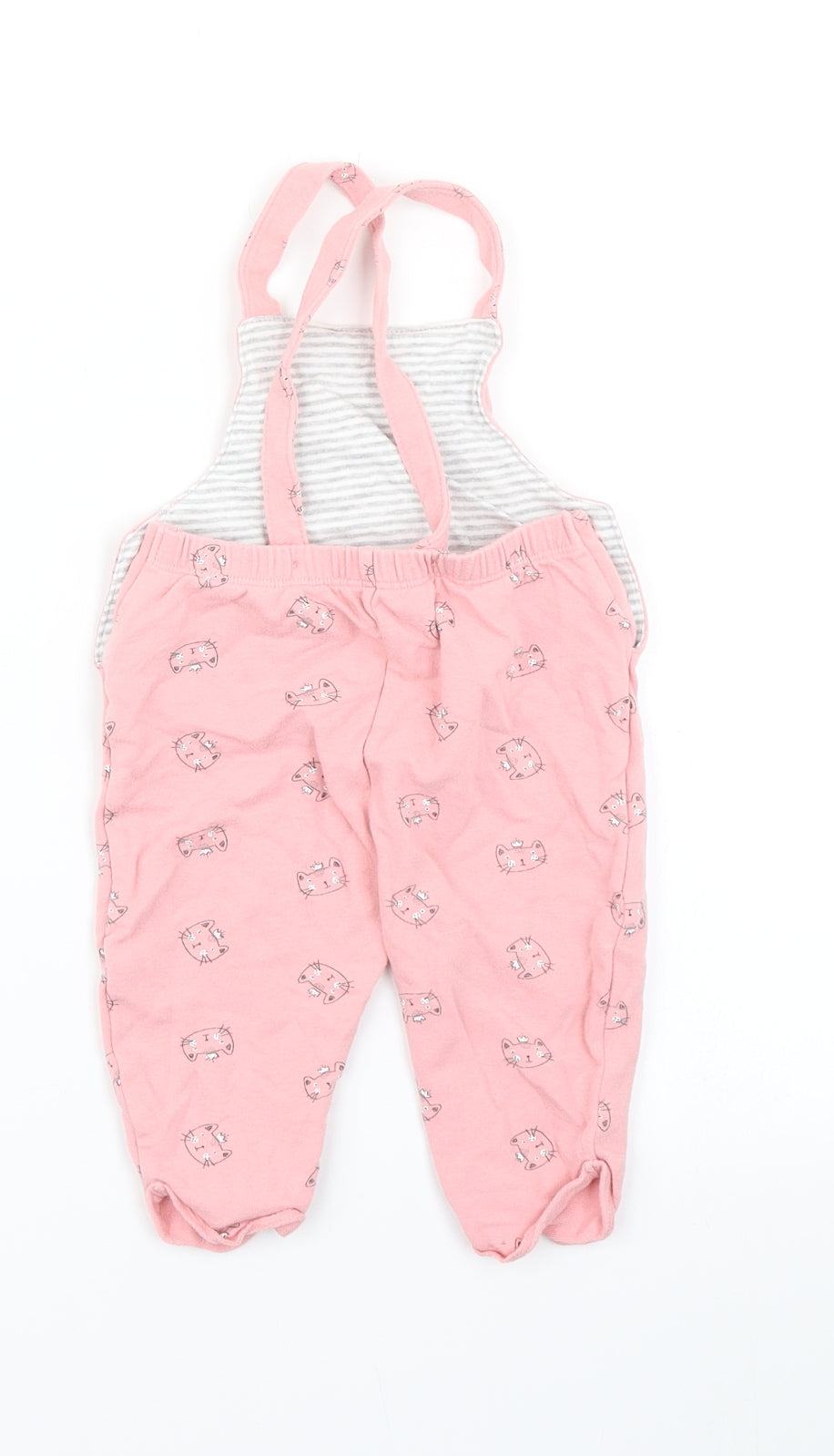 Matalan Girls Pink   Dungaree One-Piece Size 3-6 Months