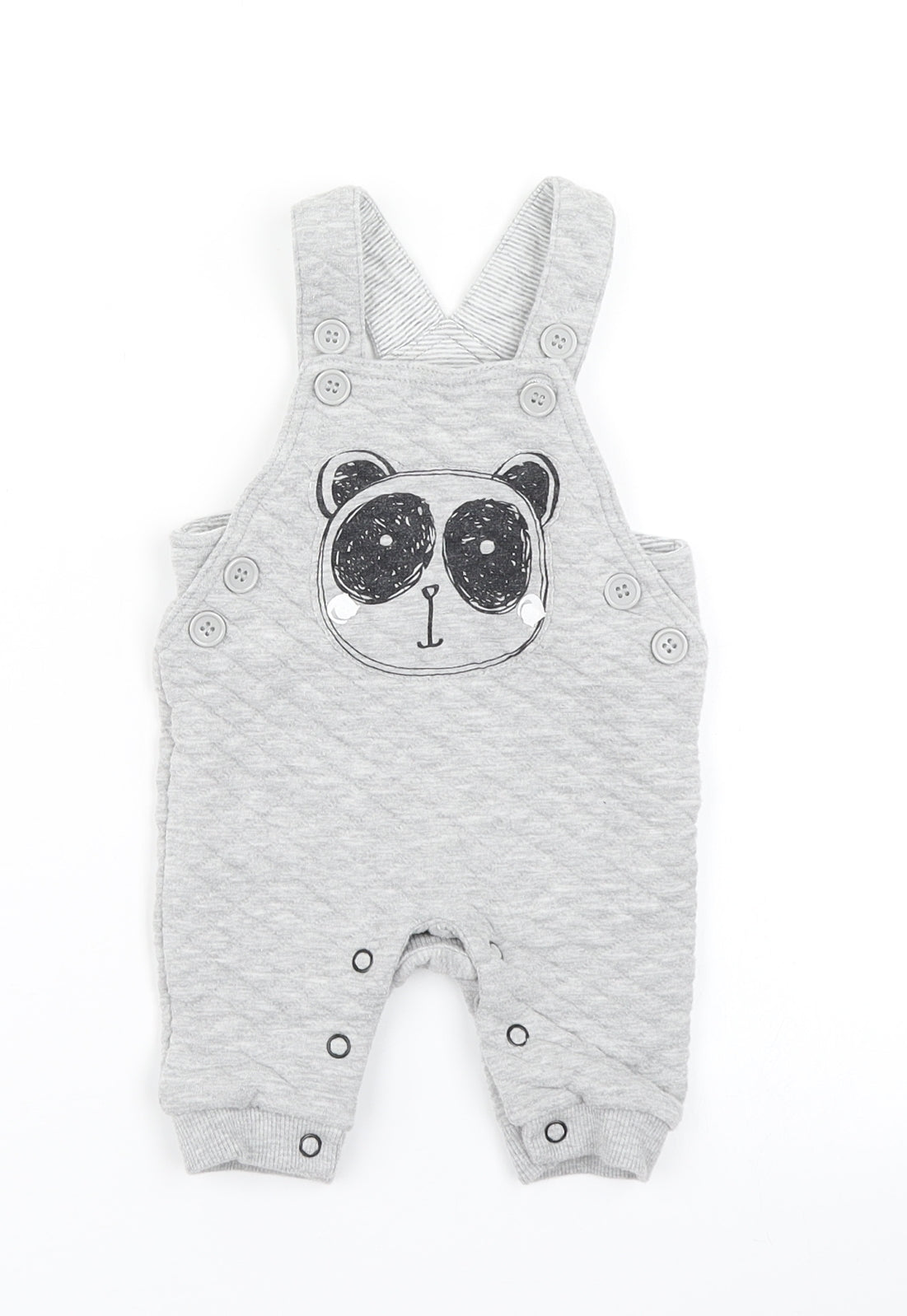 Matalan Baby Grey   Dungaree One-Piece Size 0-3 Months