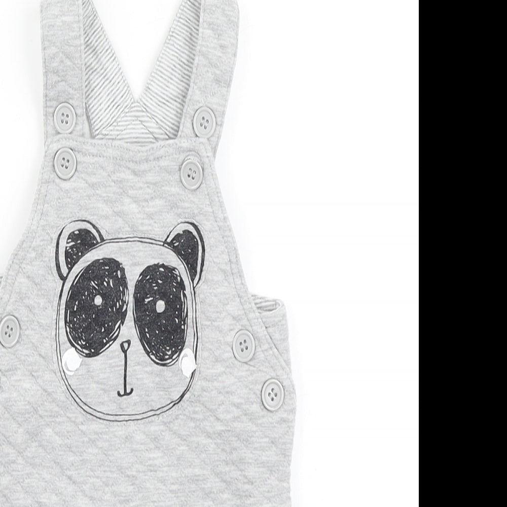 Matalan Baby Grey   Dungaree One-Piece Size 0-3 Months