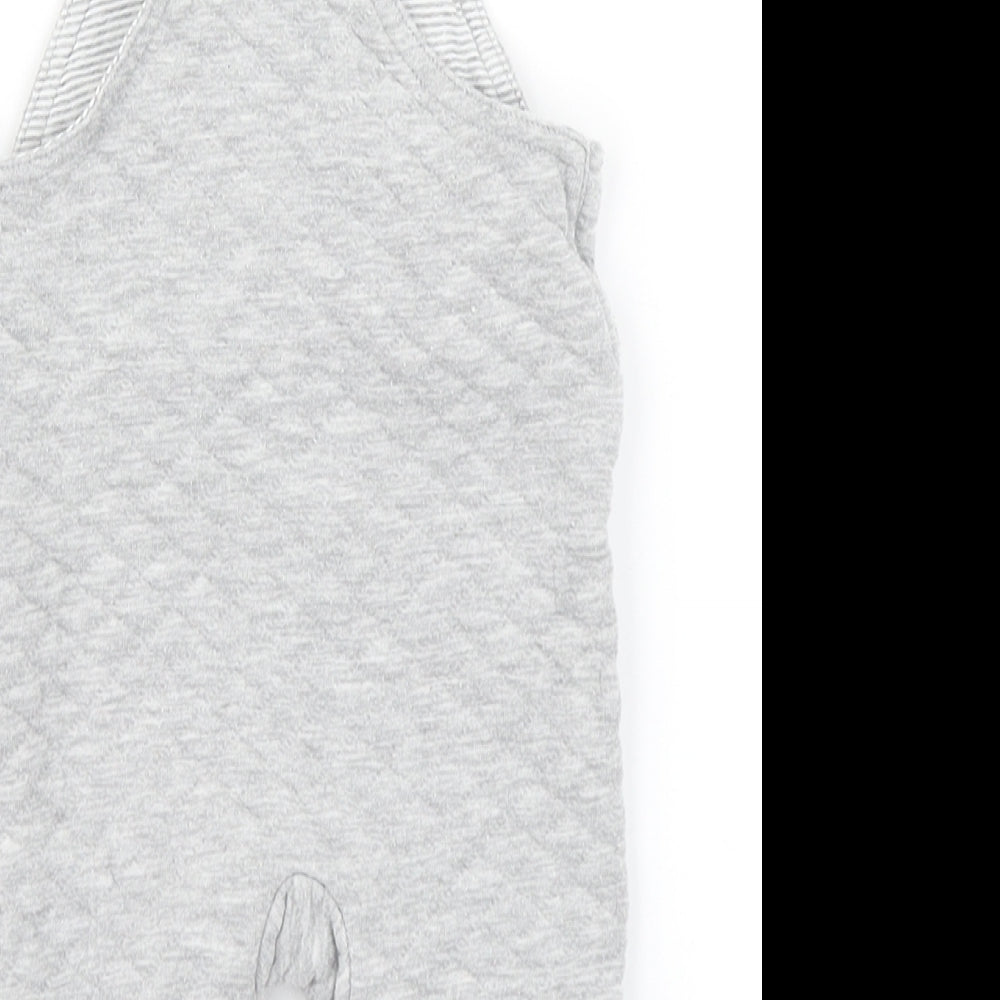 Matalan Baby Grey   Dungaree One-Piece Size 0-3 Months