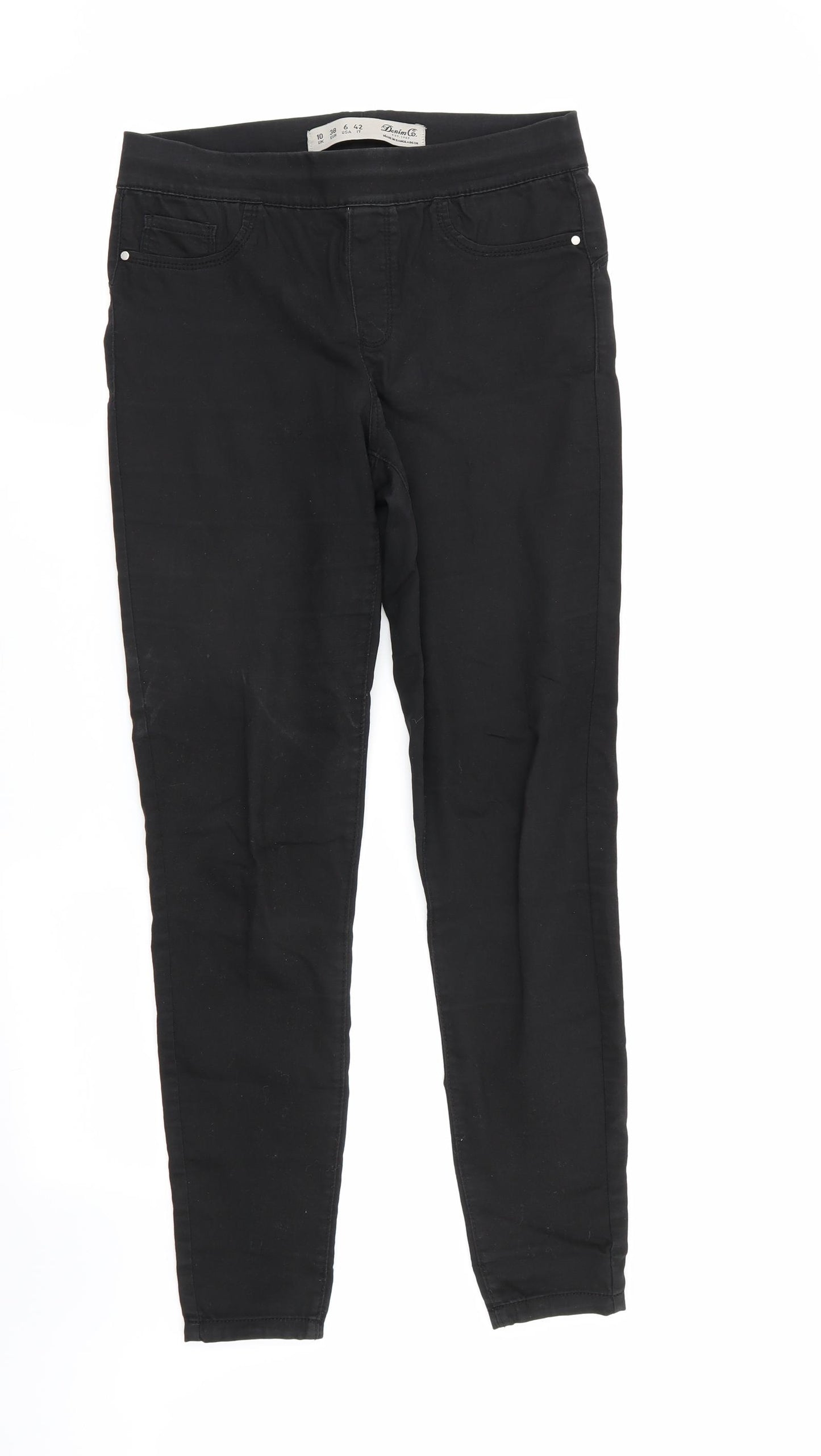 denim and co Womens Black   Jegging Jeans Size 10 L28 in - Stretch waistband