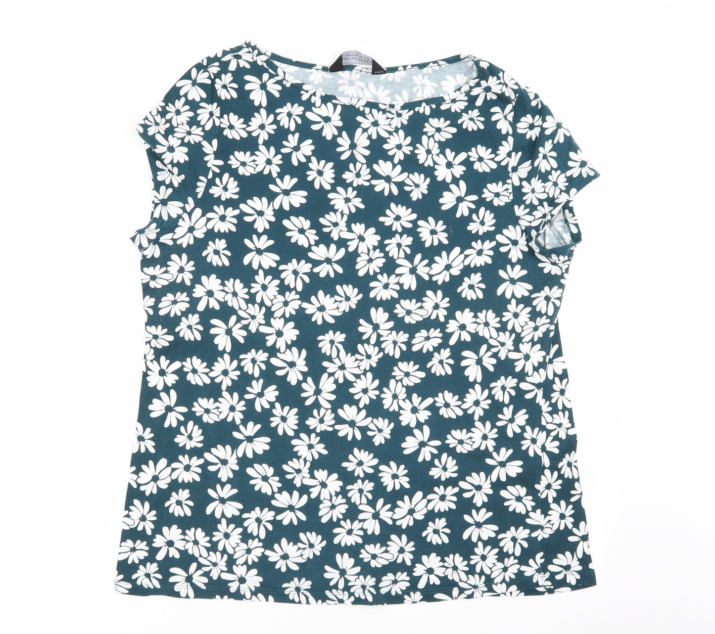 Dorothy Perkins Womens Green Floral  Basic T-Shirt Size 18