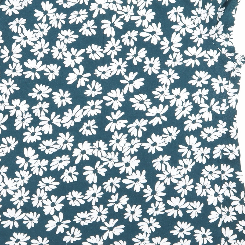 Dorothy Perkins Womens Green Floral  Basic T-Shirt Size 18