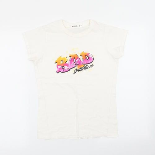 Missguided Womens White   Basic T-Shirt Size S