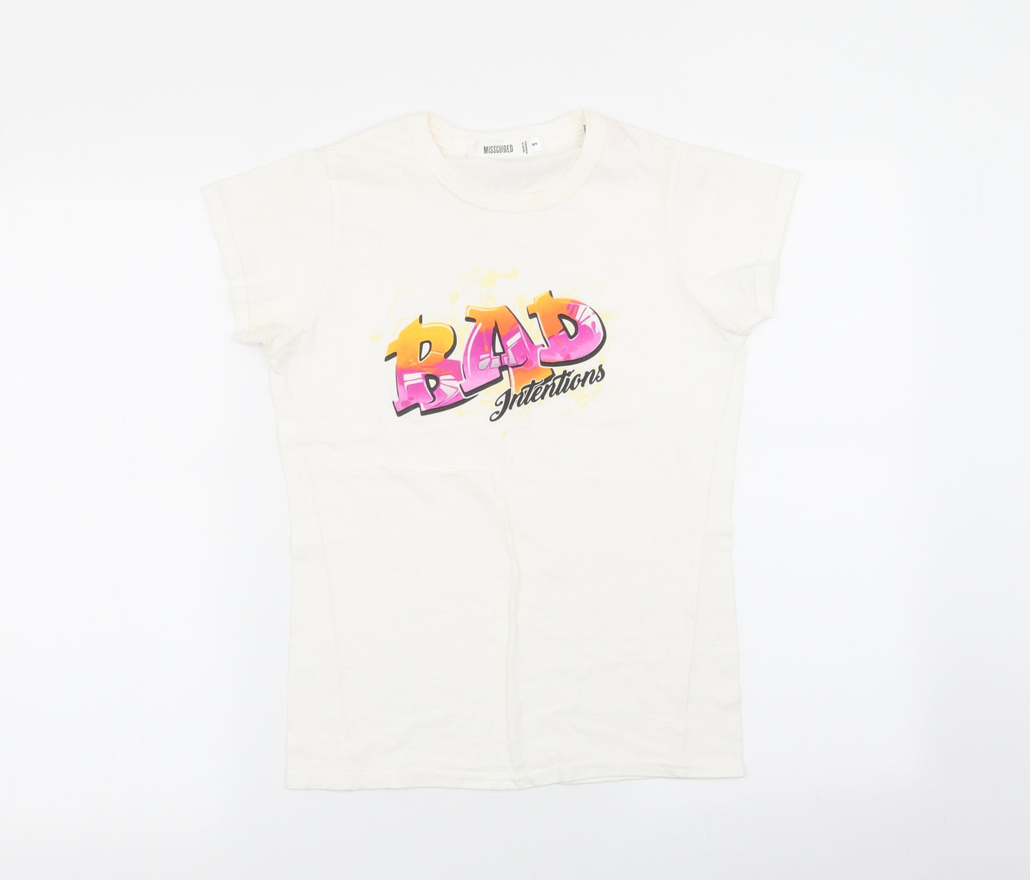 Missguided Womens White   Basic T-Shirt Size S