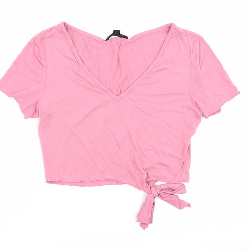 Missguided Womens Pink   Basic T-Shirt Size 8