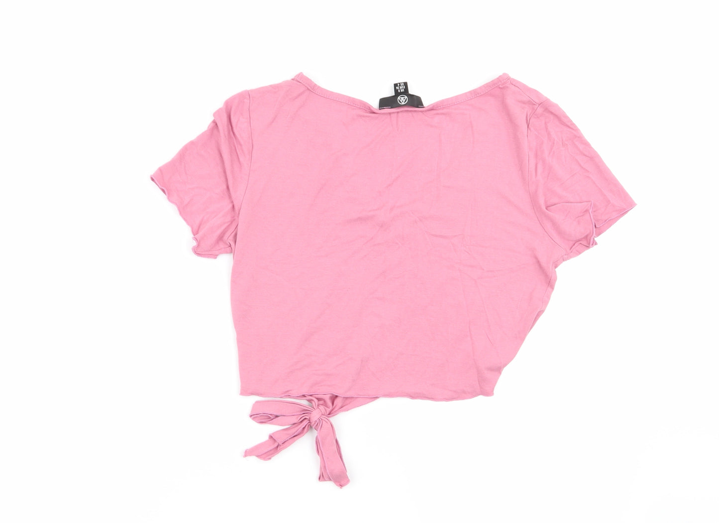 Missguided Womens Pink   Basic T-Shirt Size 8