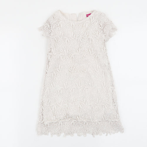 young dimenson Girls White Floral  Fit & Flare  Size 2-3 Years