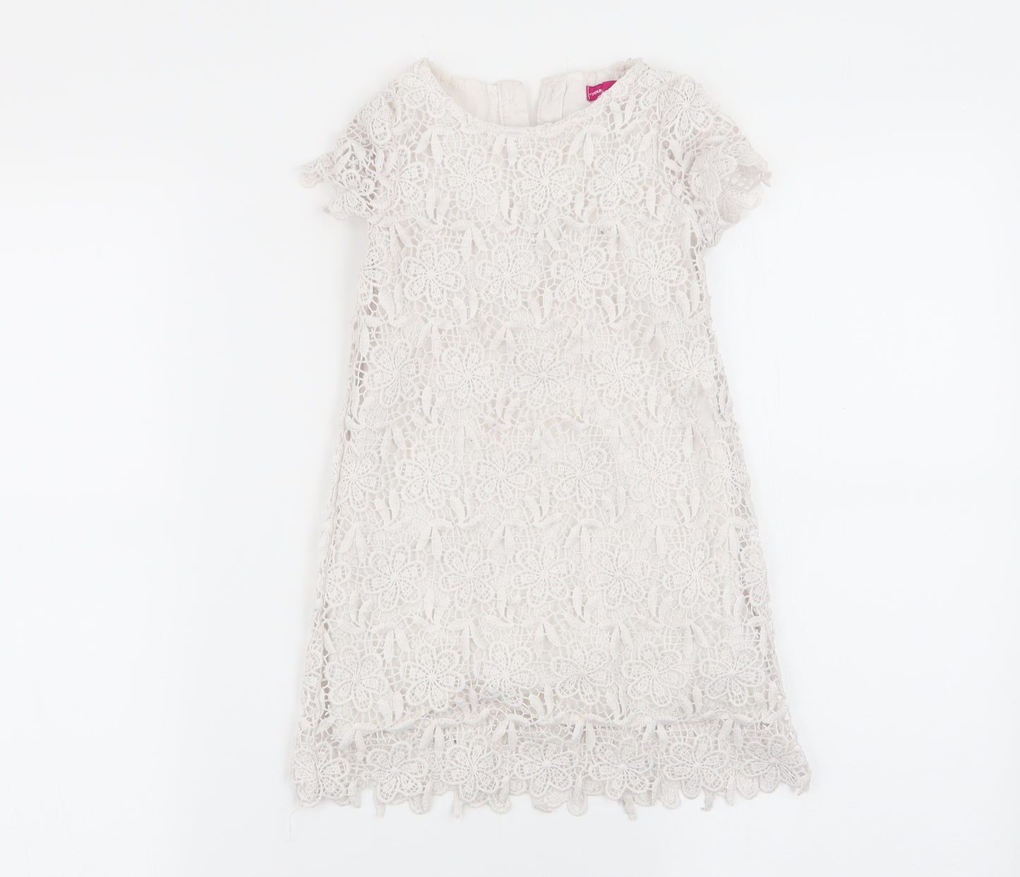 young dimenson Girls White Floral  Fit & Flare  Size 2-3 Years