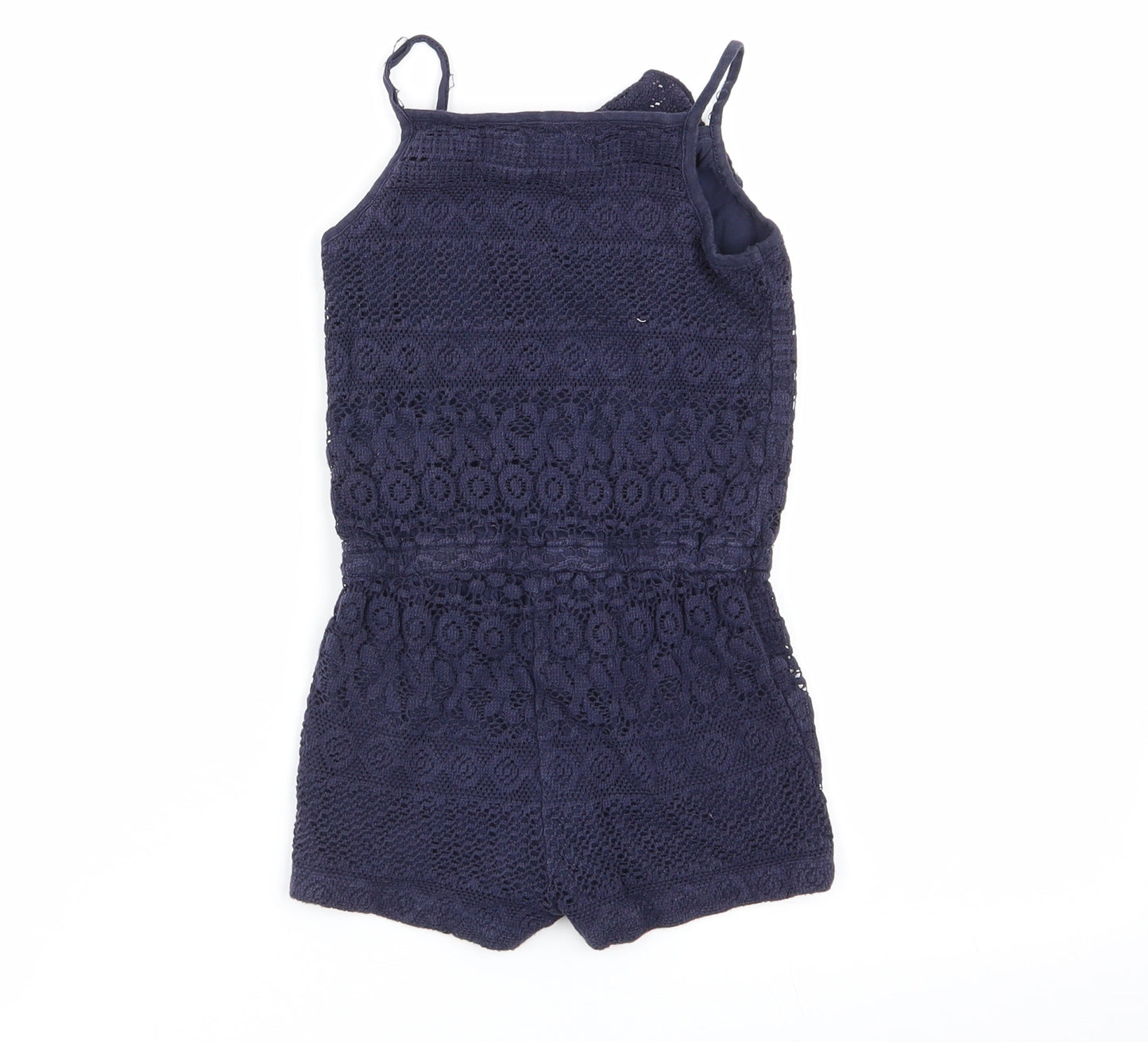 H&M Girls Blue Floral  Playsuit One-Piece Size 3-4 Years