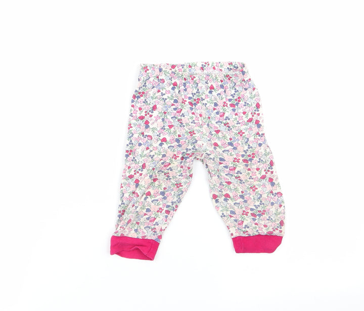 pimark Girls Multicoloured Floral Babydoll Pyjama Pants Size 6-9 Months