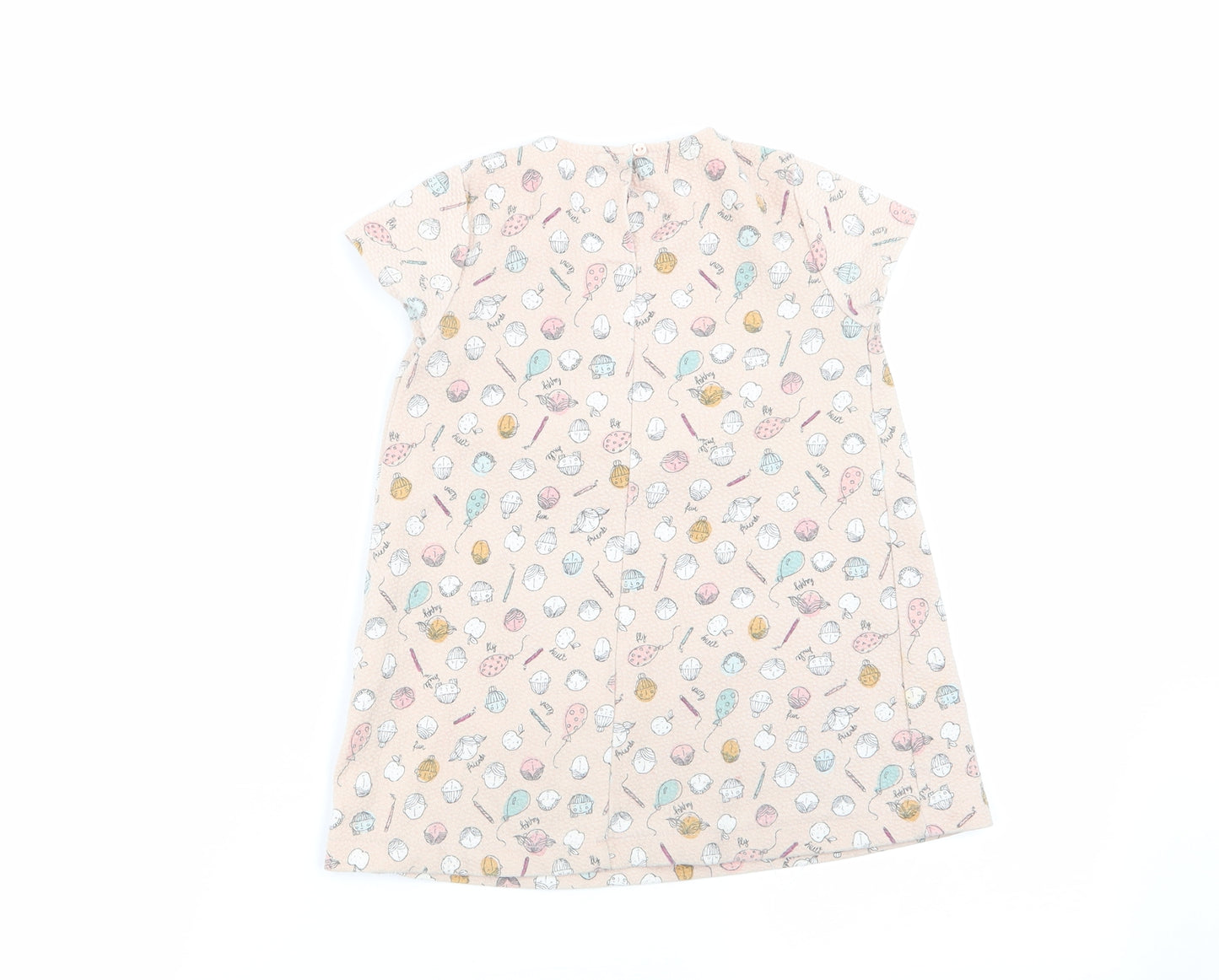 Zara Girls Beige Geometric  Fit & Flare  Size 3-4 Years
