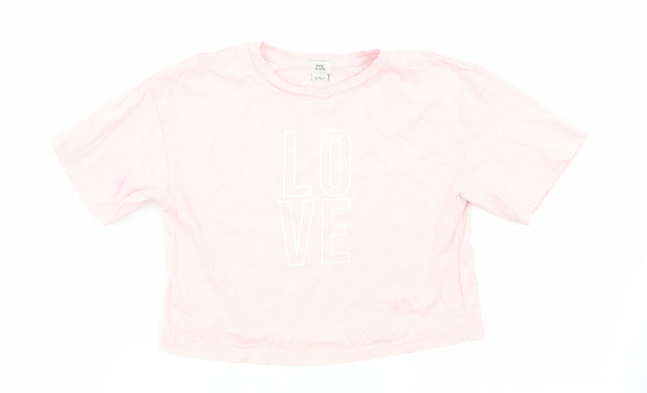 River Island Girls Pink   Basic T-Shirt Size 5-6 Years