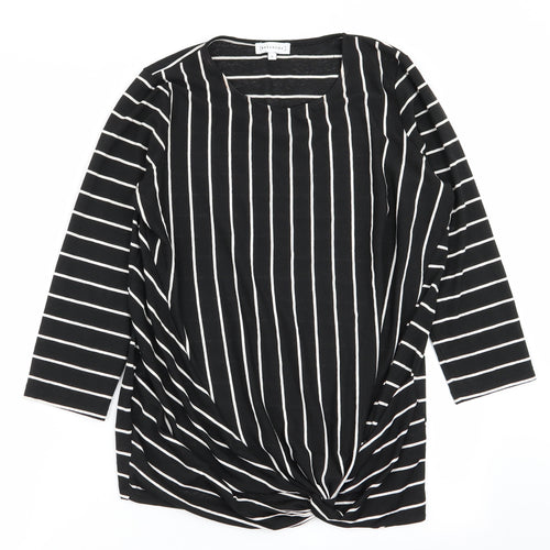 Warehouse Womens Multicoloured Striped  Basic T-Shirt Size 10
