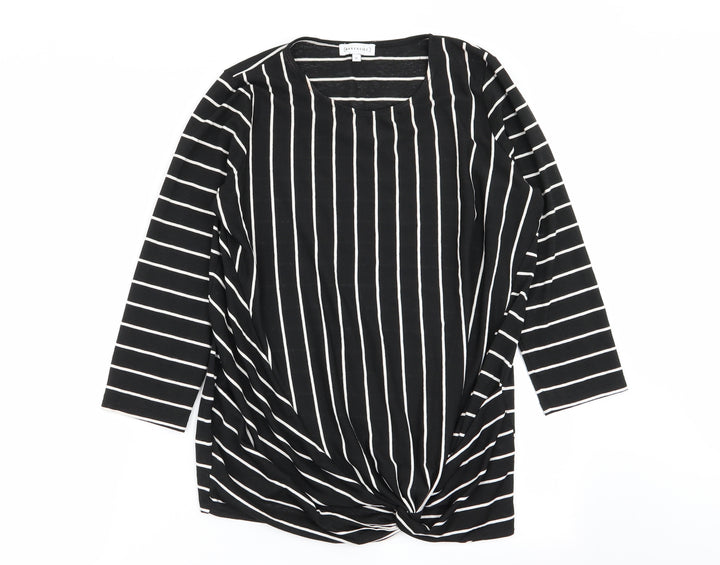 Warehouse Womens Multicoloured Striped Basic T-Shirt Size 10