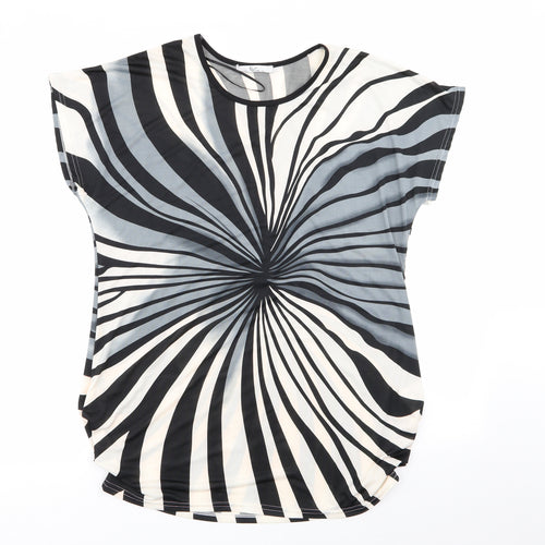 Klass Womens Multicoloured Geometric  Basic T-Shirt Size S