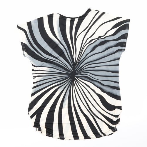 Klass Womens Multicoloured Geometric  Basic T-Shirt Size S