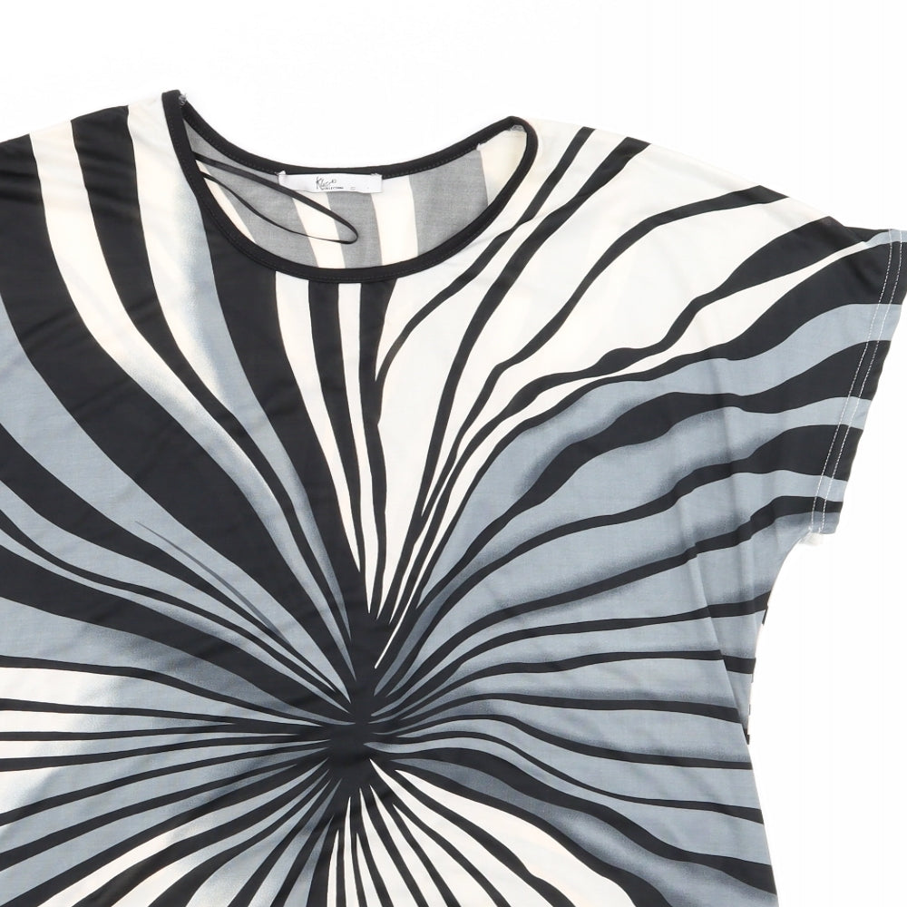 Klass Womens Multicoloured Geometric  Basic T-Shirt Size S